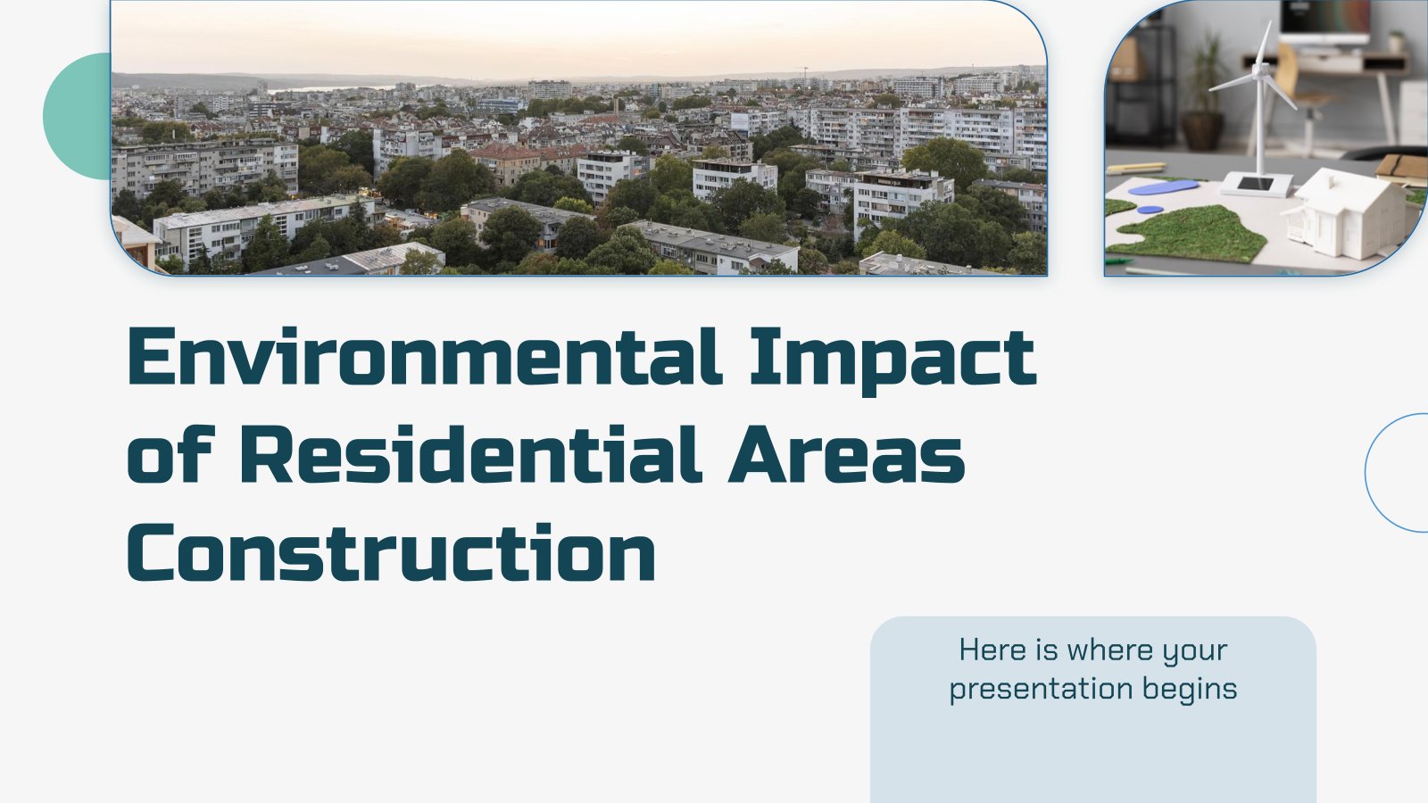 Environmental Impact of Residential Areas Construction presentation template 