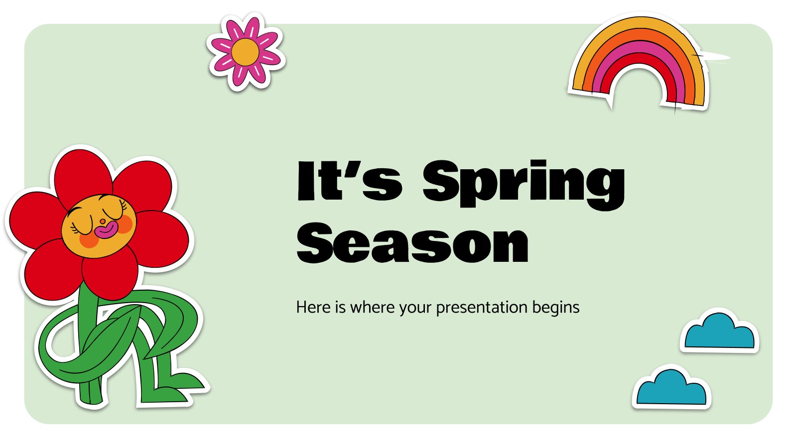 It's Spring Season presentation template 