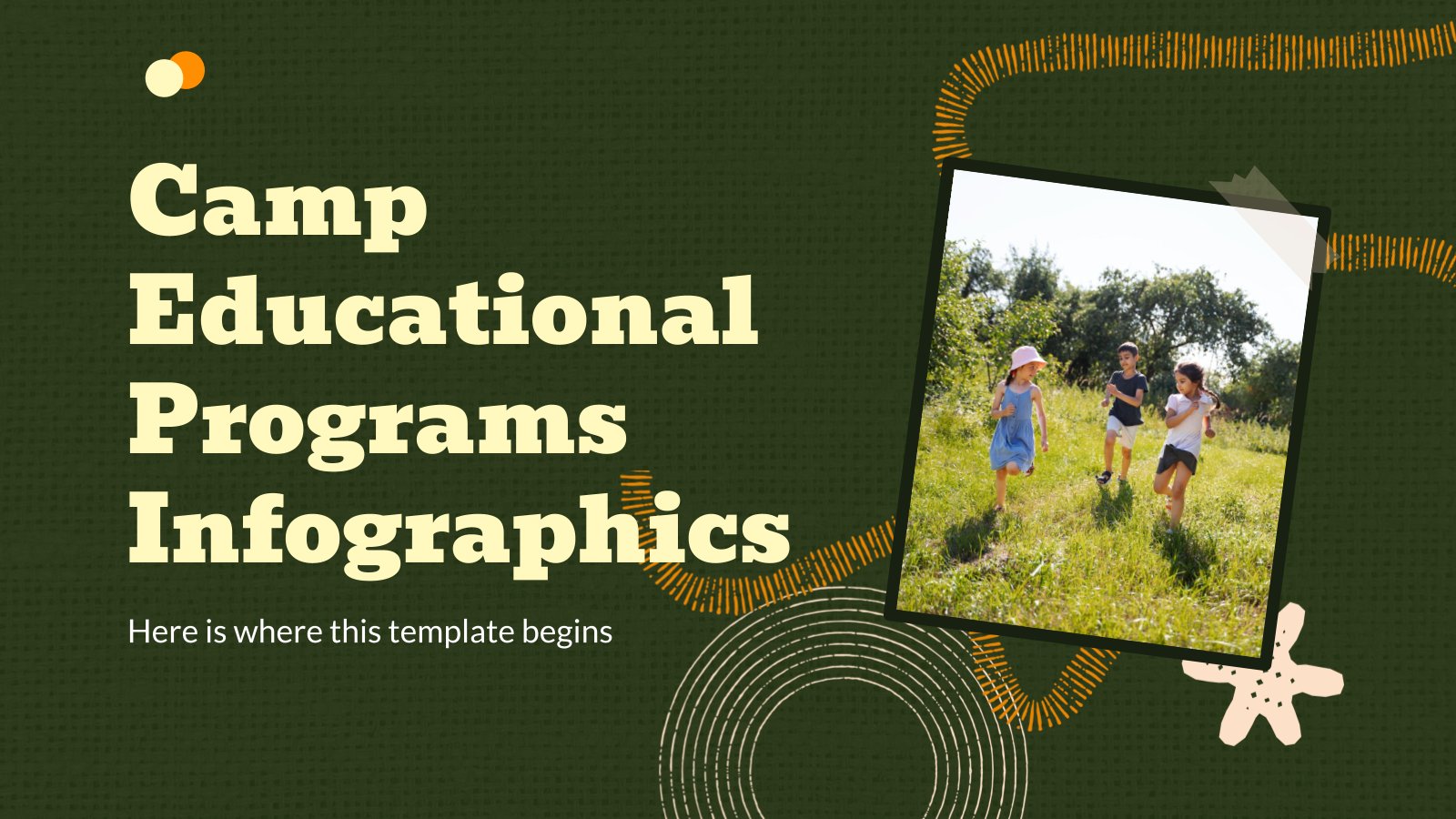 Camp Educational Programs Infographics presentation template 