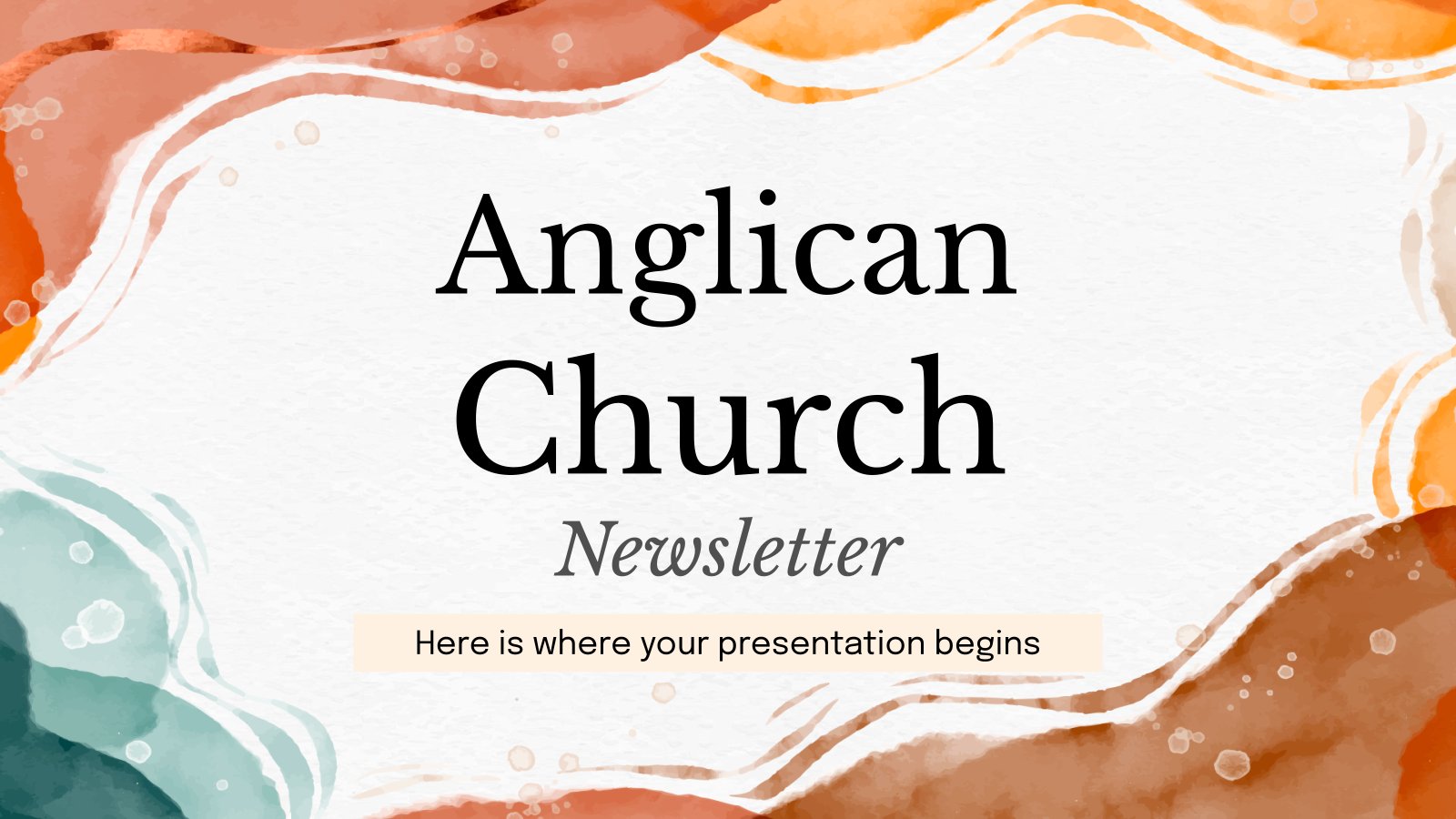 Plantilla de presentación Newsletter de la Iglesia Anglicana