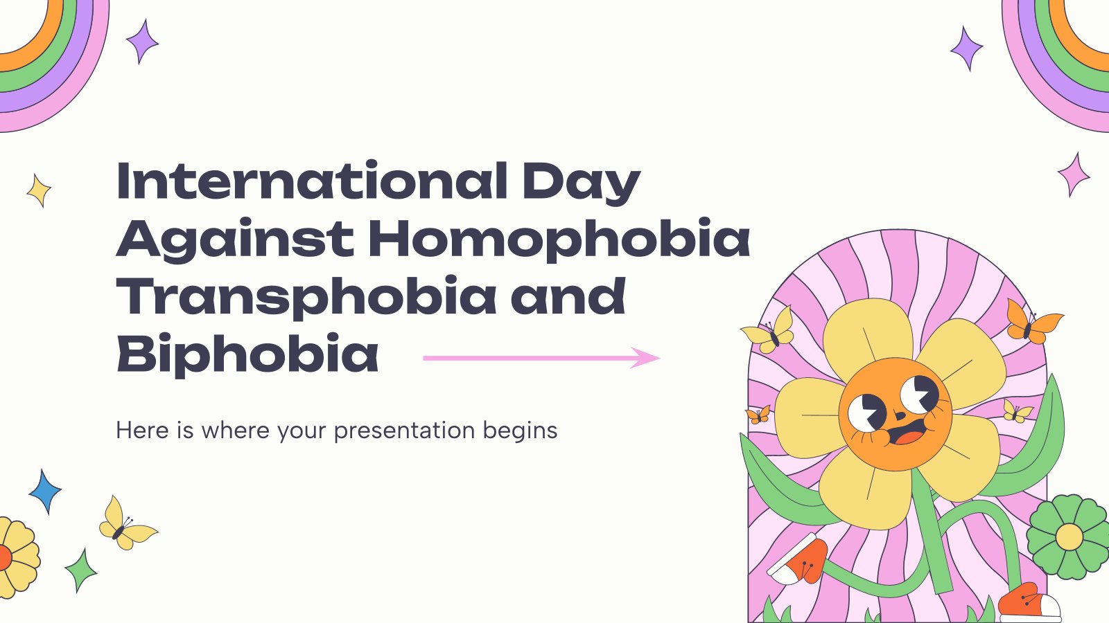 International Day Against Homophobia Transphobia and Biphobia presentation template 