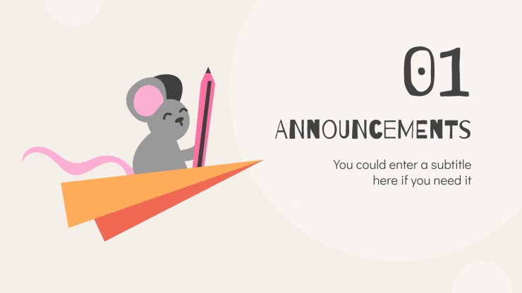 Plantilla de presentación Newsletter para colegios