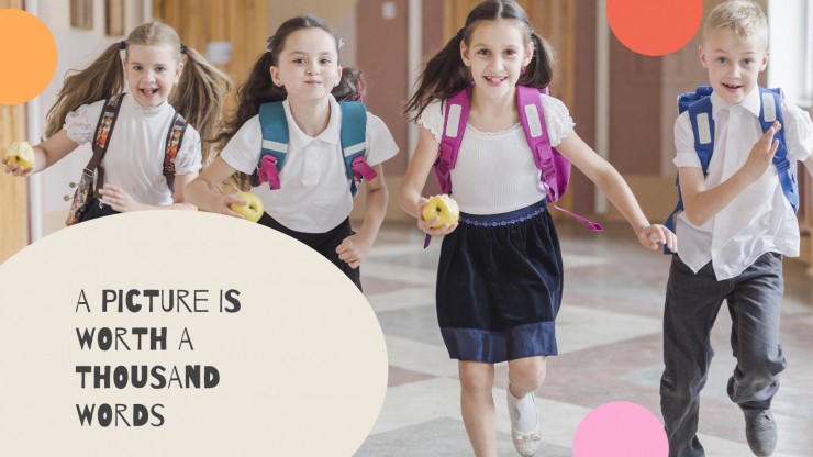 Plantilla de presentación Newsletter para colegios