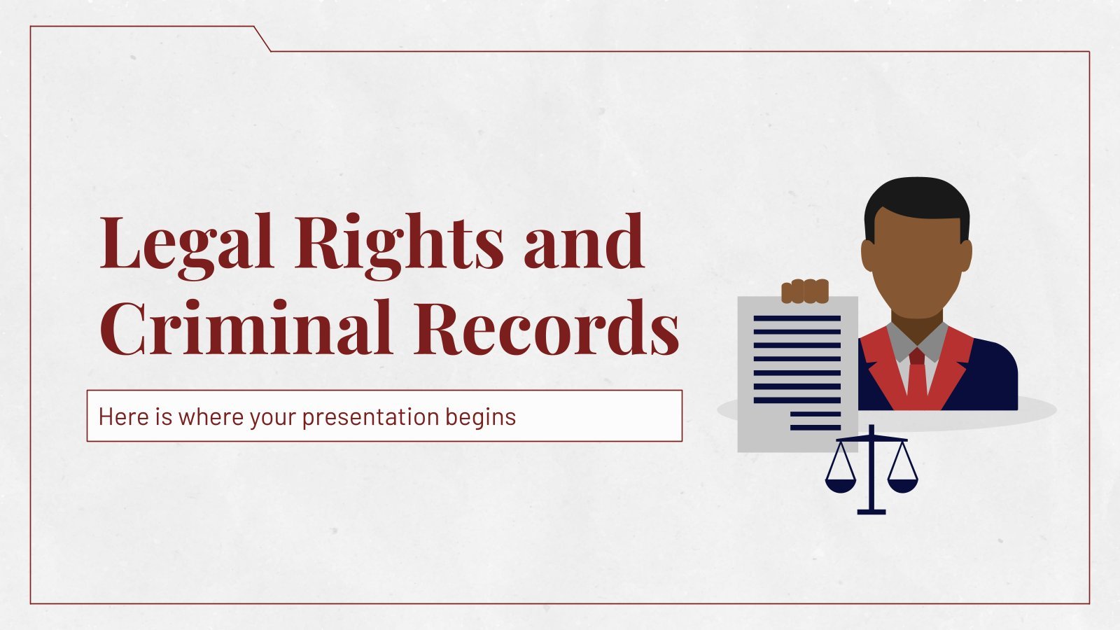 Legal Rights and Criminal Records presentation template 