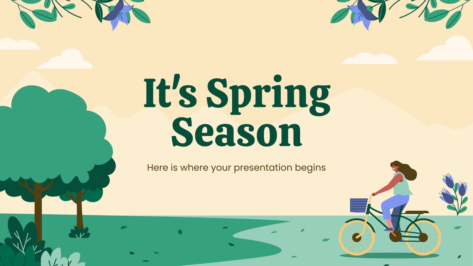 Plantilla de presentación Es primavera