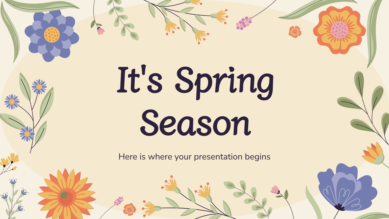 It's Spring Season presentation template 