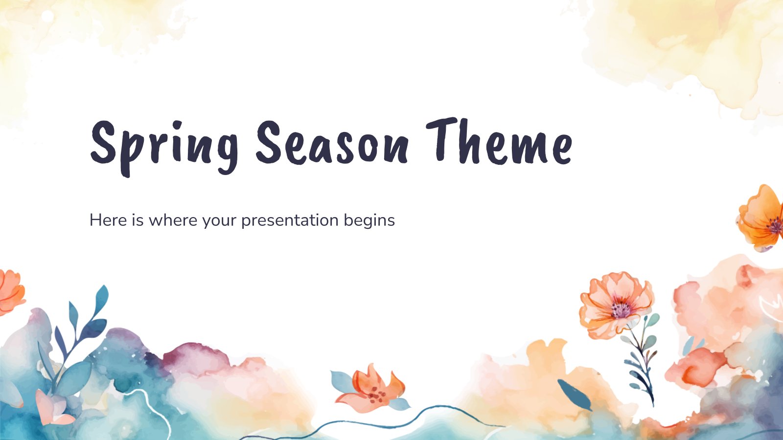 Spring Season Theme presentation template 