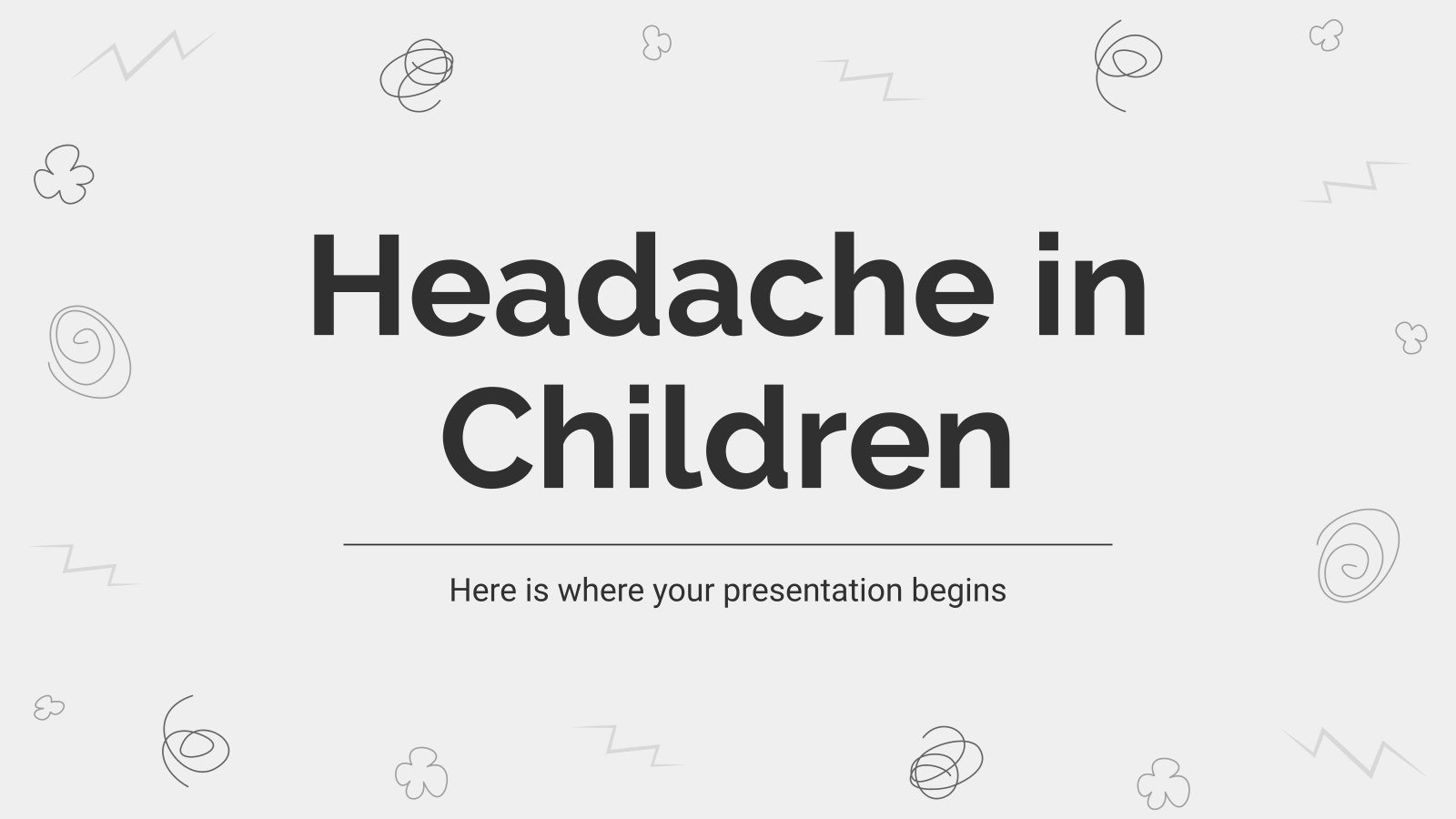 Headache in Children presentation template 