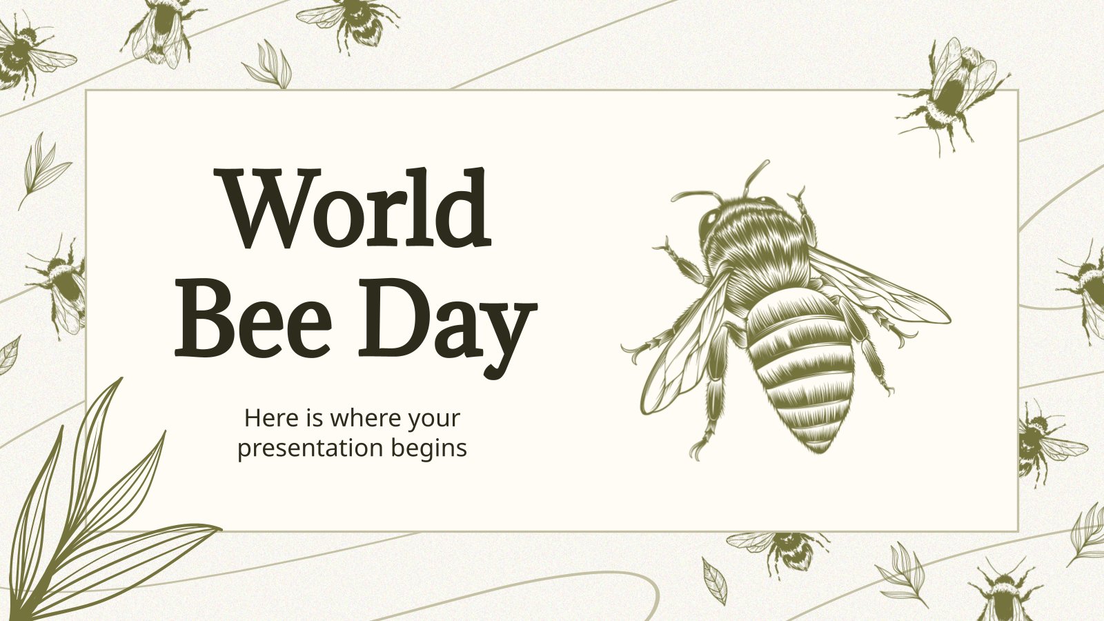 Plantilla de presentación Día Mundial de la Abeja