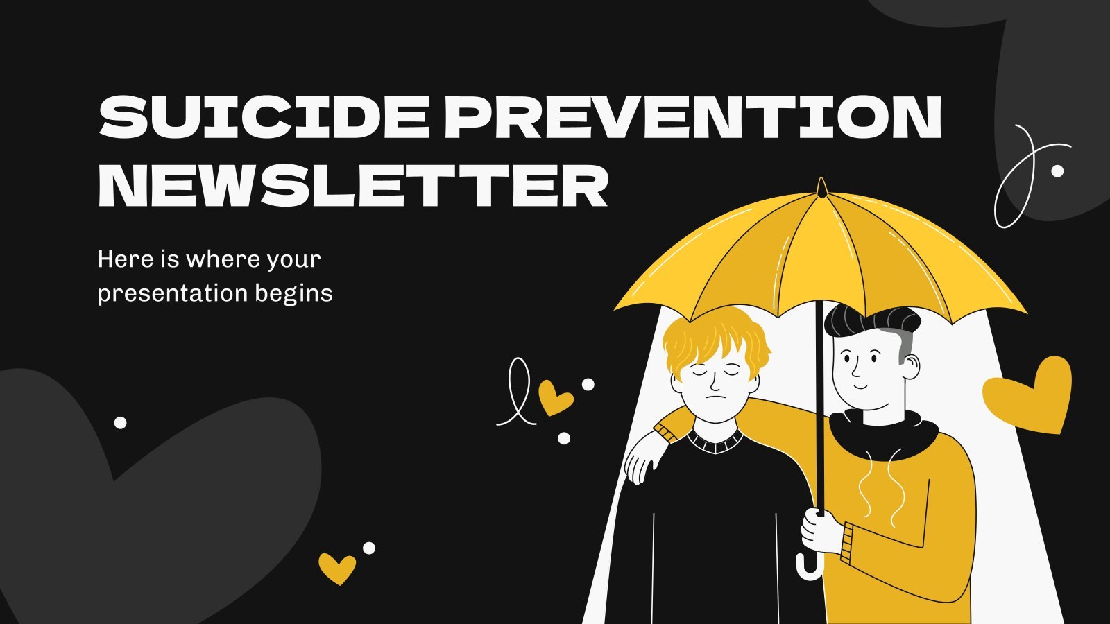 Suicide Prevention Newsletter presentation template 