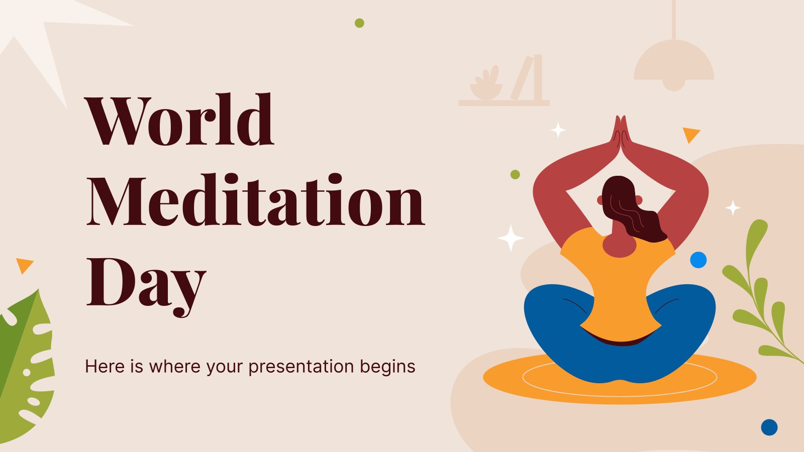 World Meditation Day presentation template 