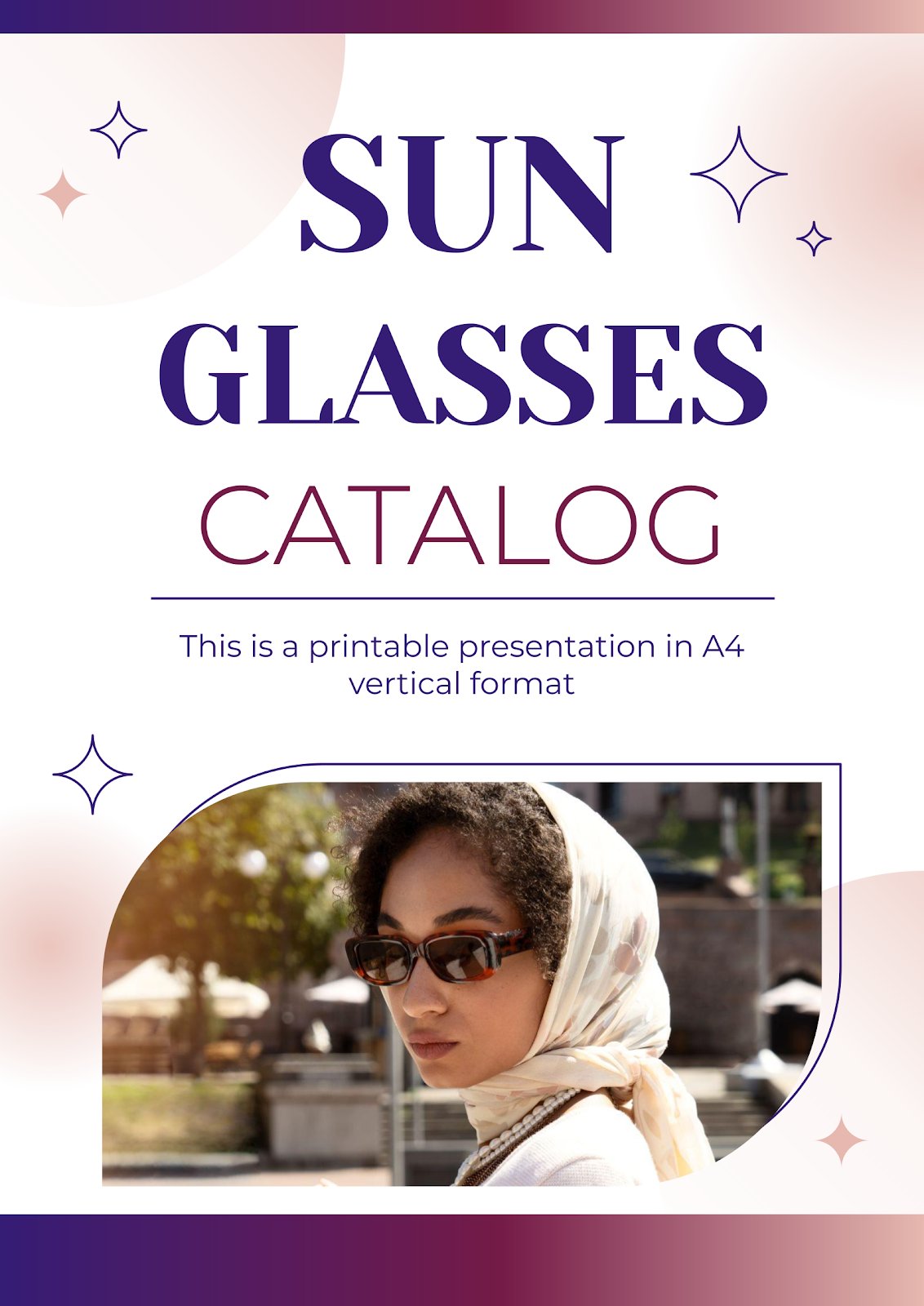 Plantilla de presentación Catálogo de gafas de sol