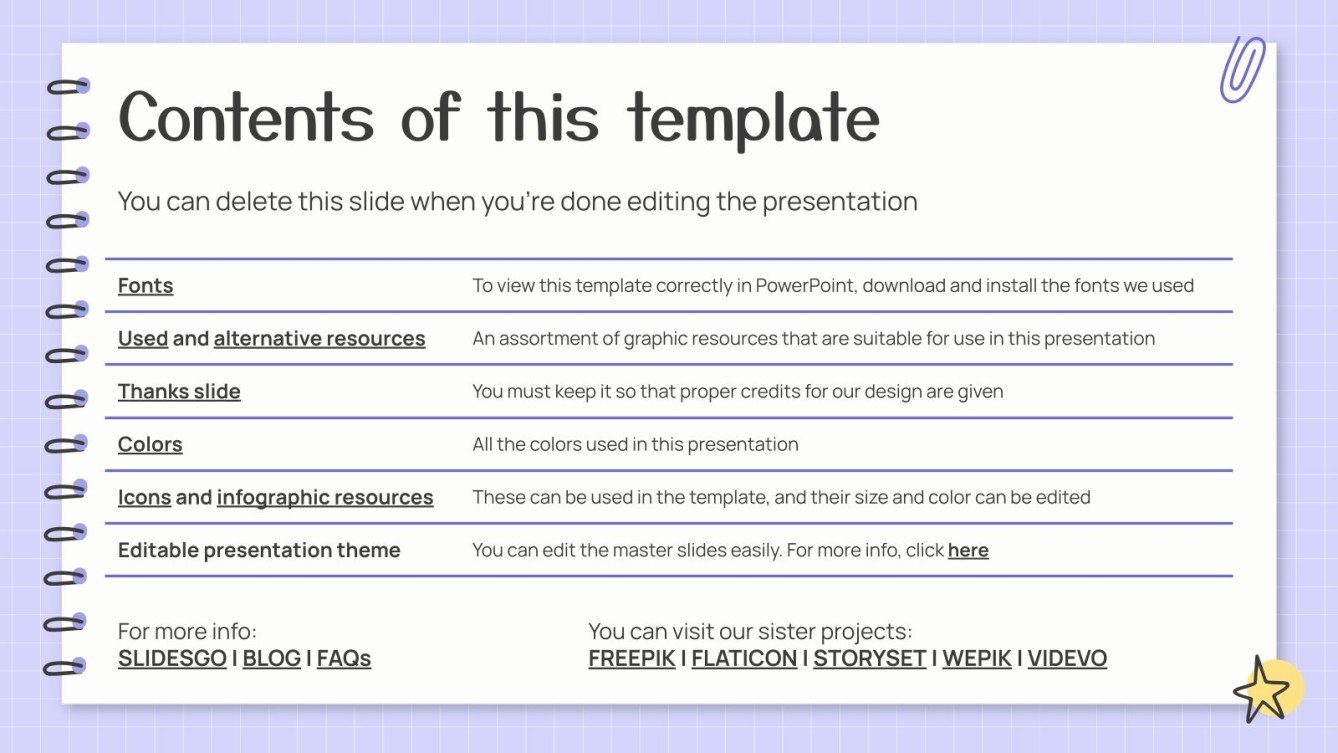 Cool Grid Notebook Template