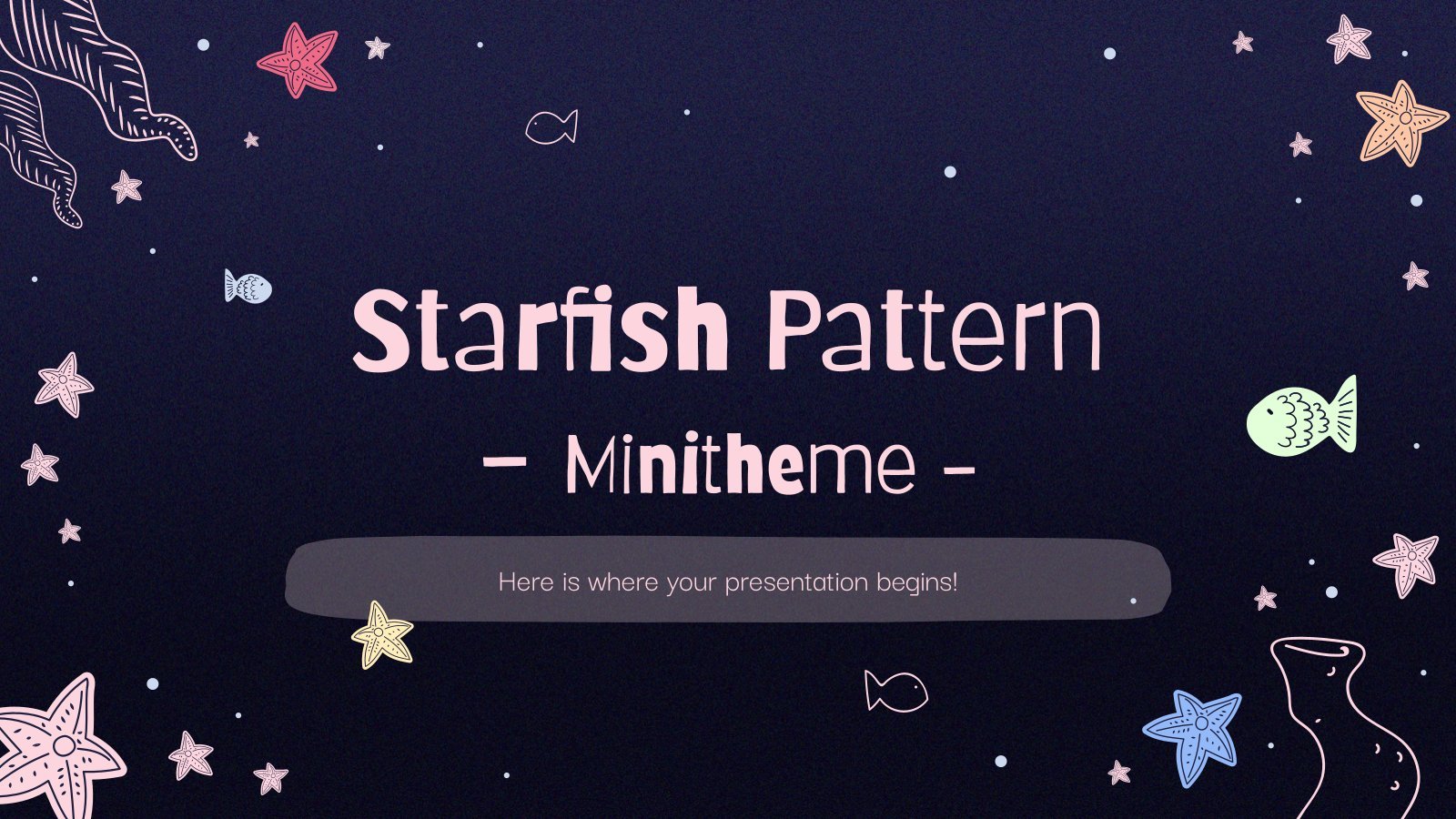 Starfish Pattern Minitheme presentation template 