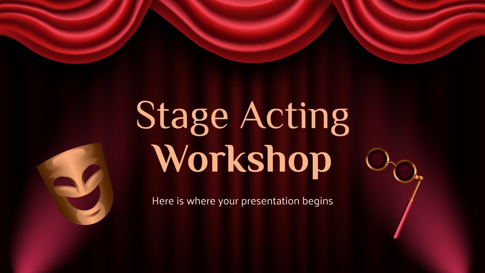 Stage Acting Workshop presentation template 