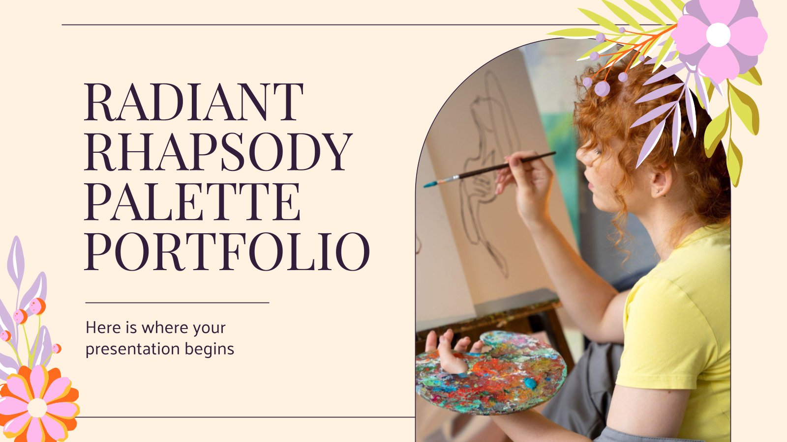 Radiant Rhapsody Palette Portfolio presentation template 