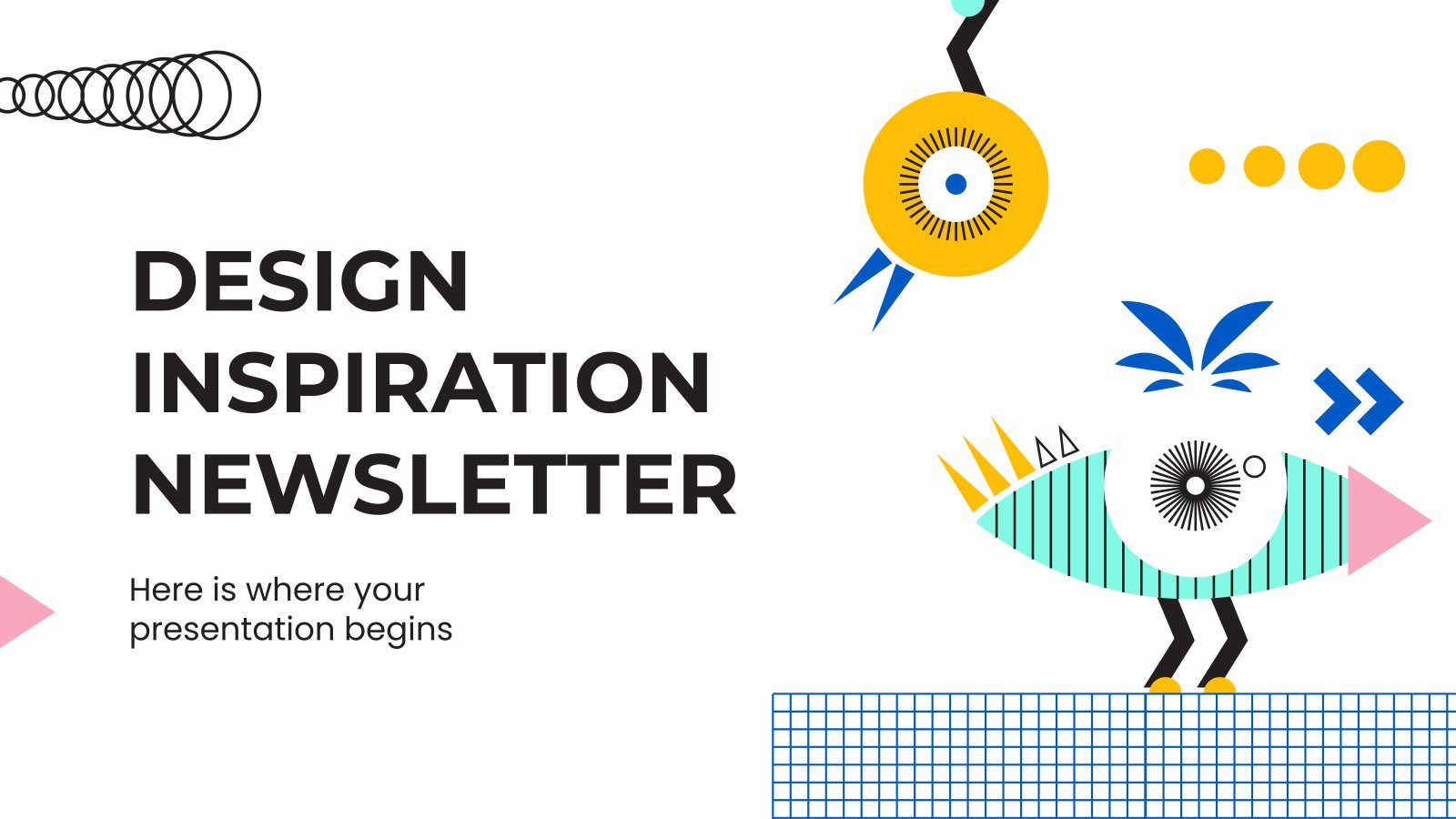 Plantilla de presentación Newsletter de inspiración de diseño