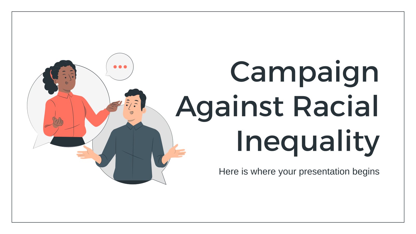 Campaign Against Racial Inequality presentation template 