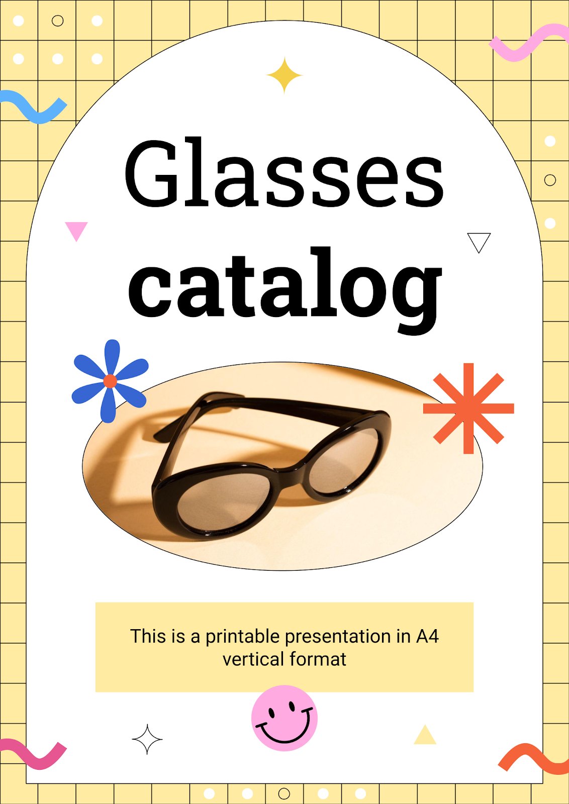 Glasses Catalog presentation template 