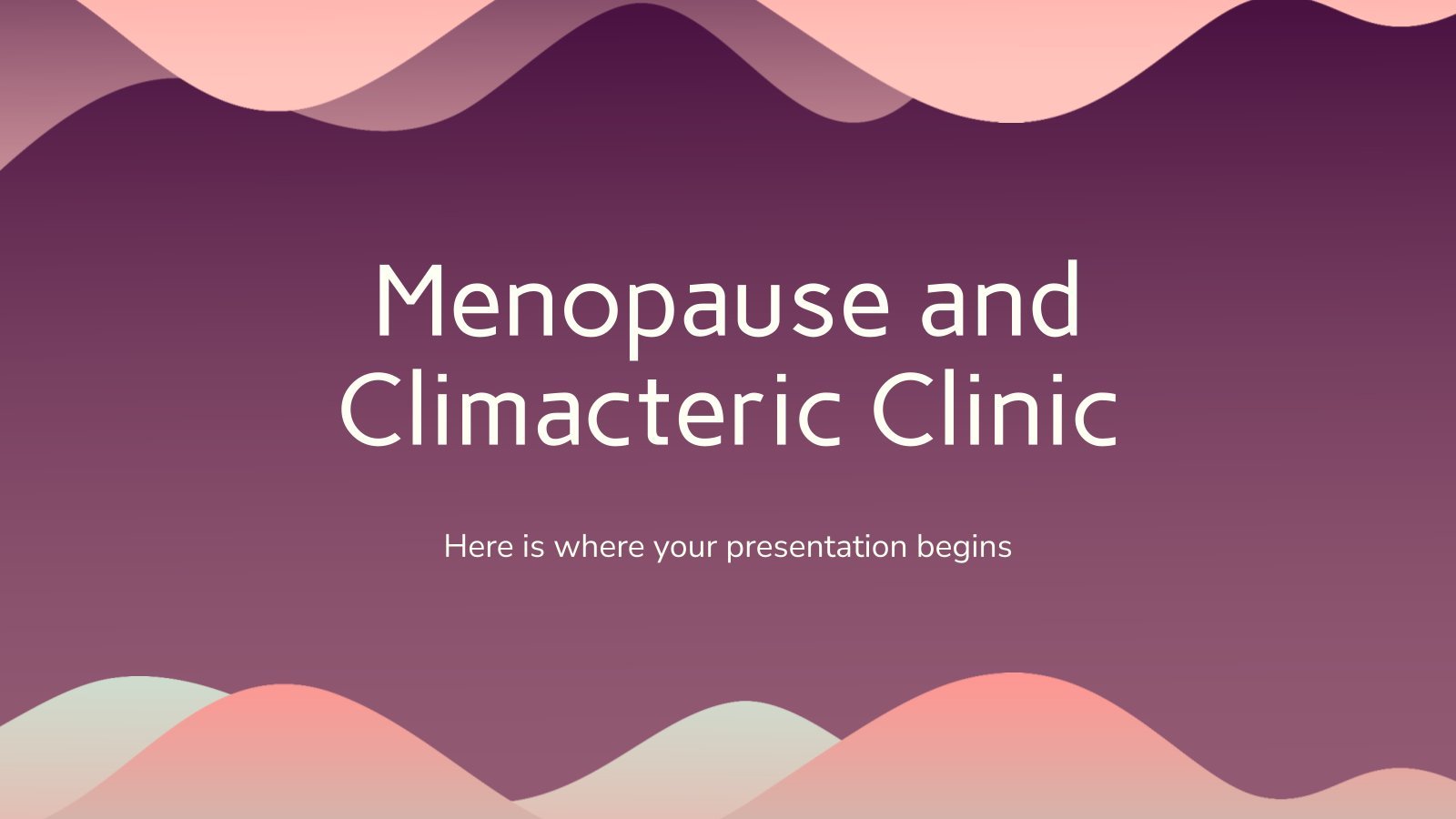 Menopause and Climacteric Clinic presentation template 