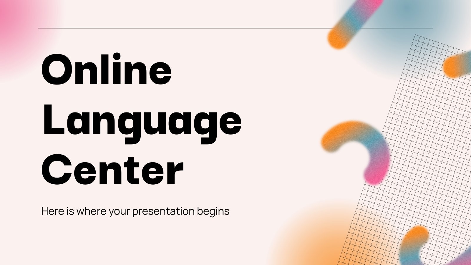 Online Language Center presentation template 