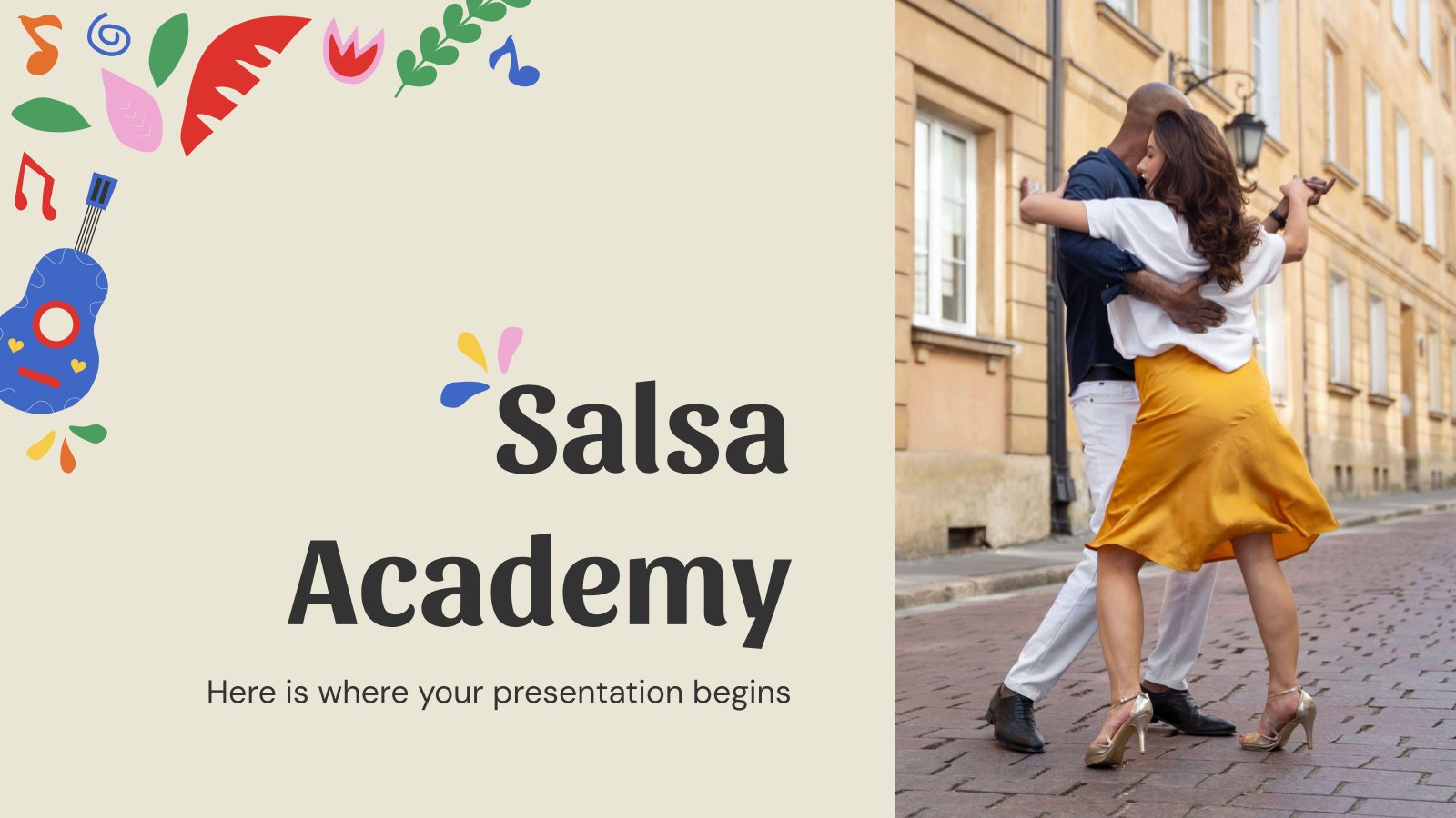 Salsa Academy presentation template 