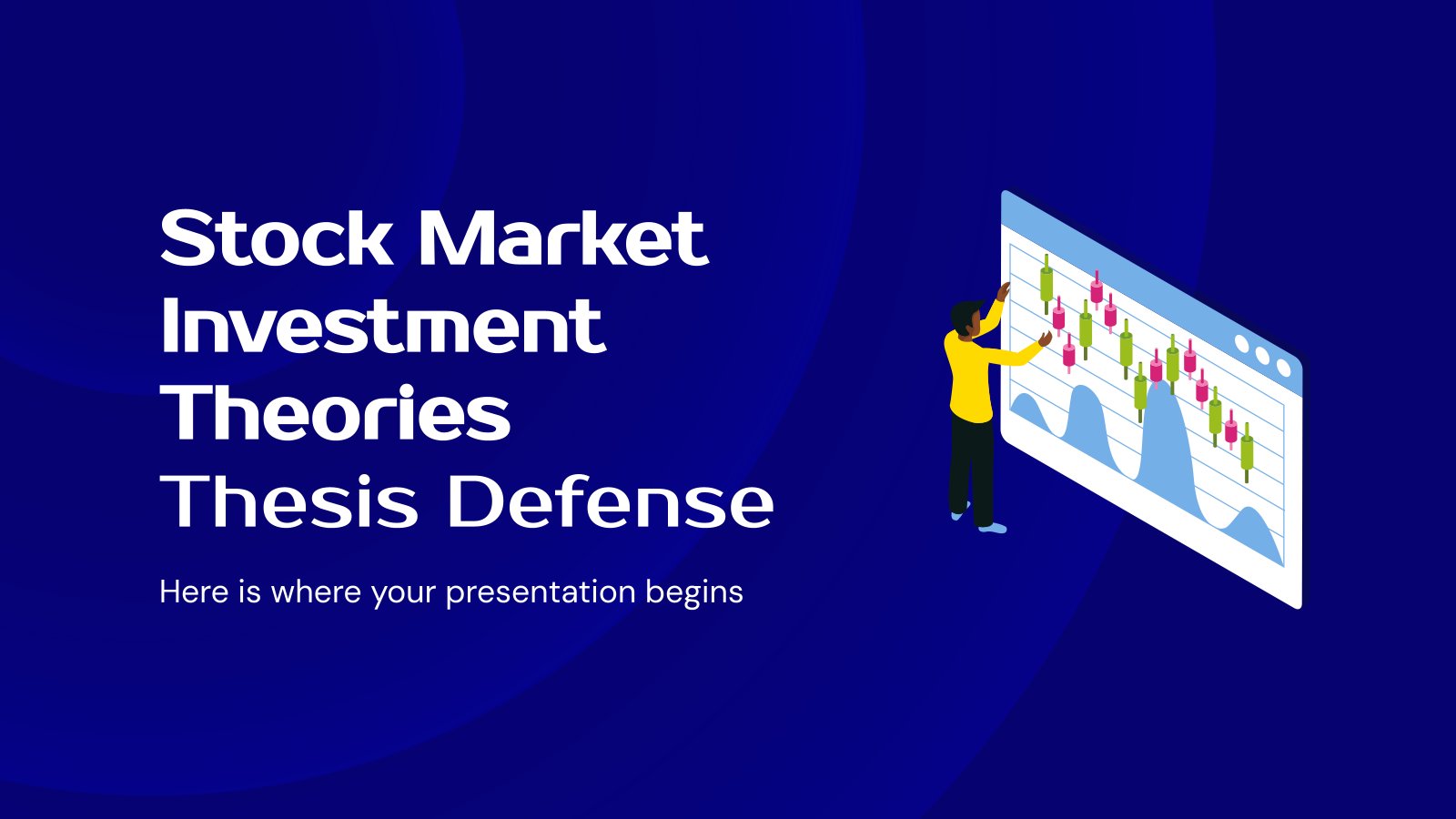 Stock Market Investment Theories Thesis Defense presentation template 