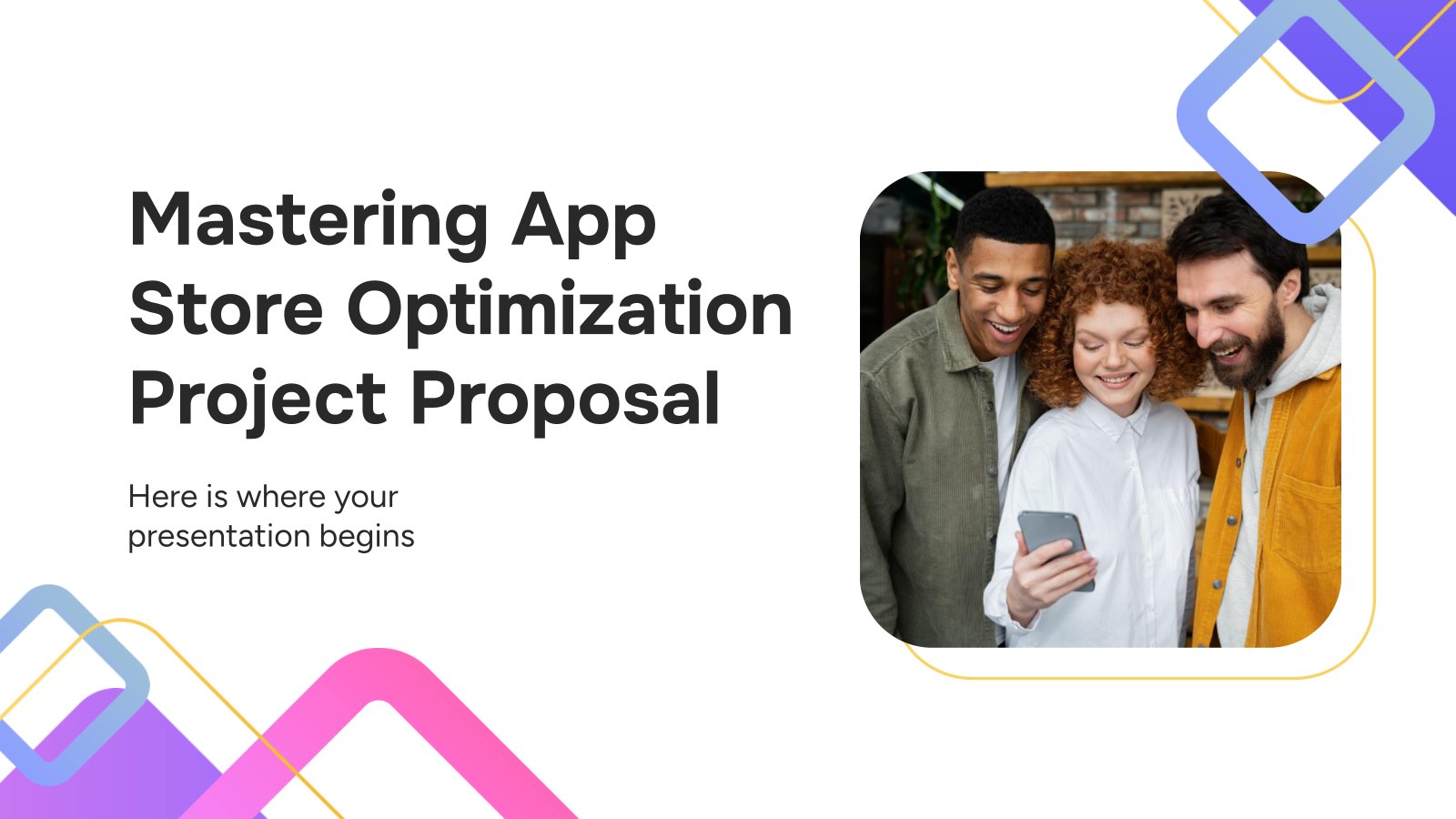 Mastering App Store Optimization Project Proposal presentation template 