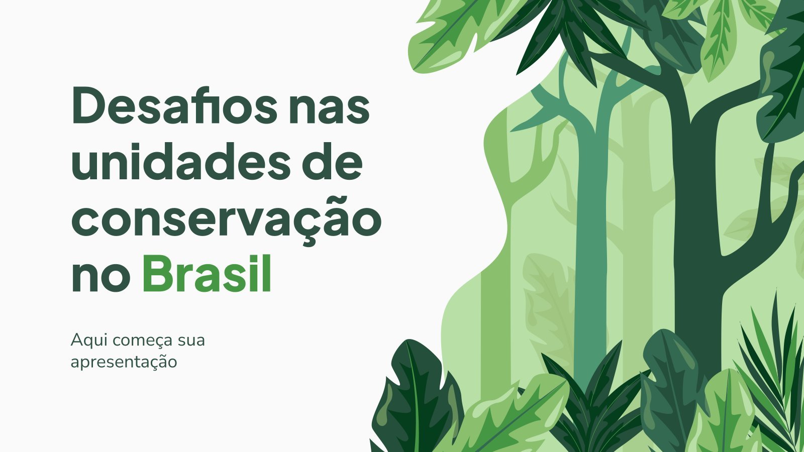 Modelo de apresentação Desafios nas Unidades de Conservação Brasileiras