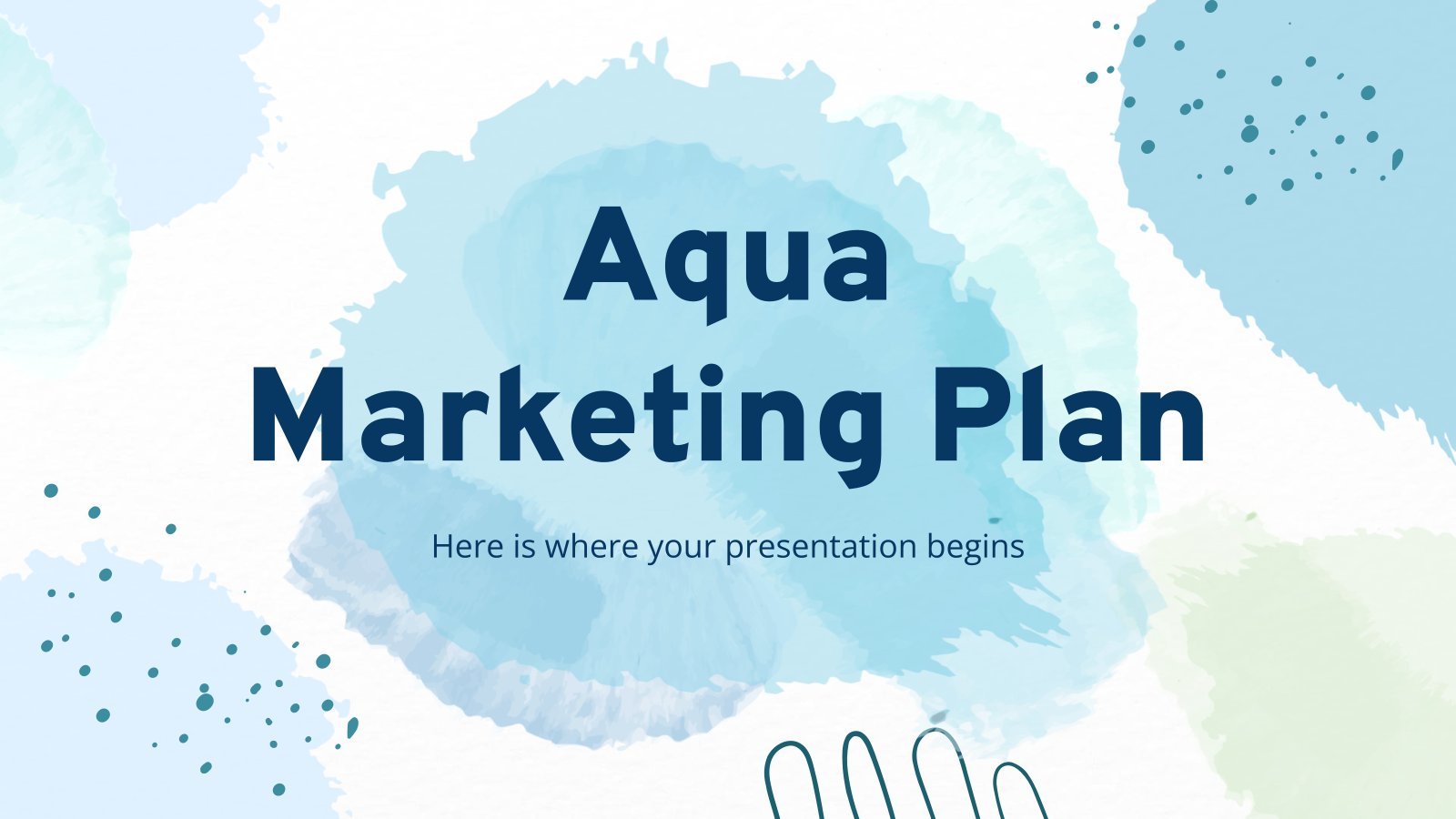 Aqua Marketingplan Präsentationsvorlage