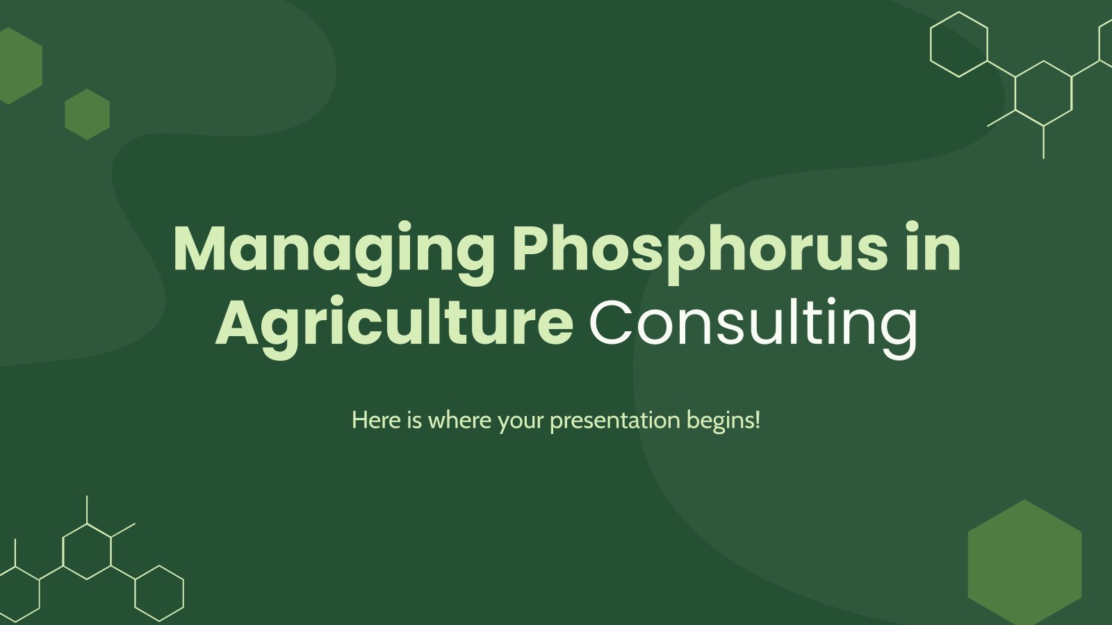 Managing Phosphorus in Agriculture Consulting presentation template 