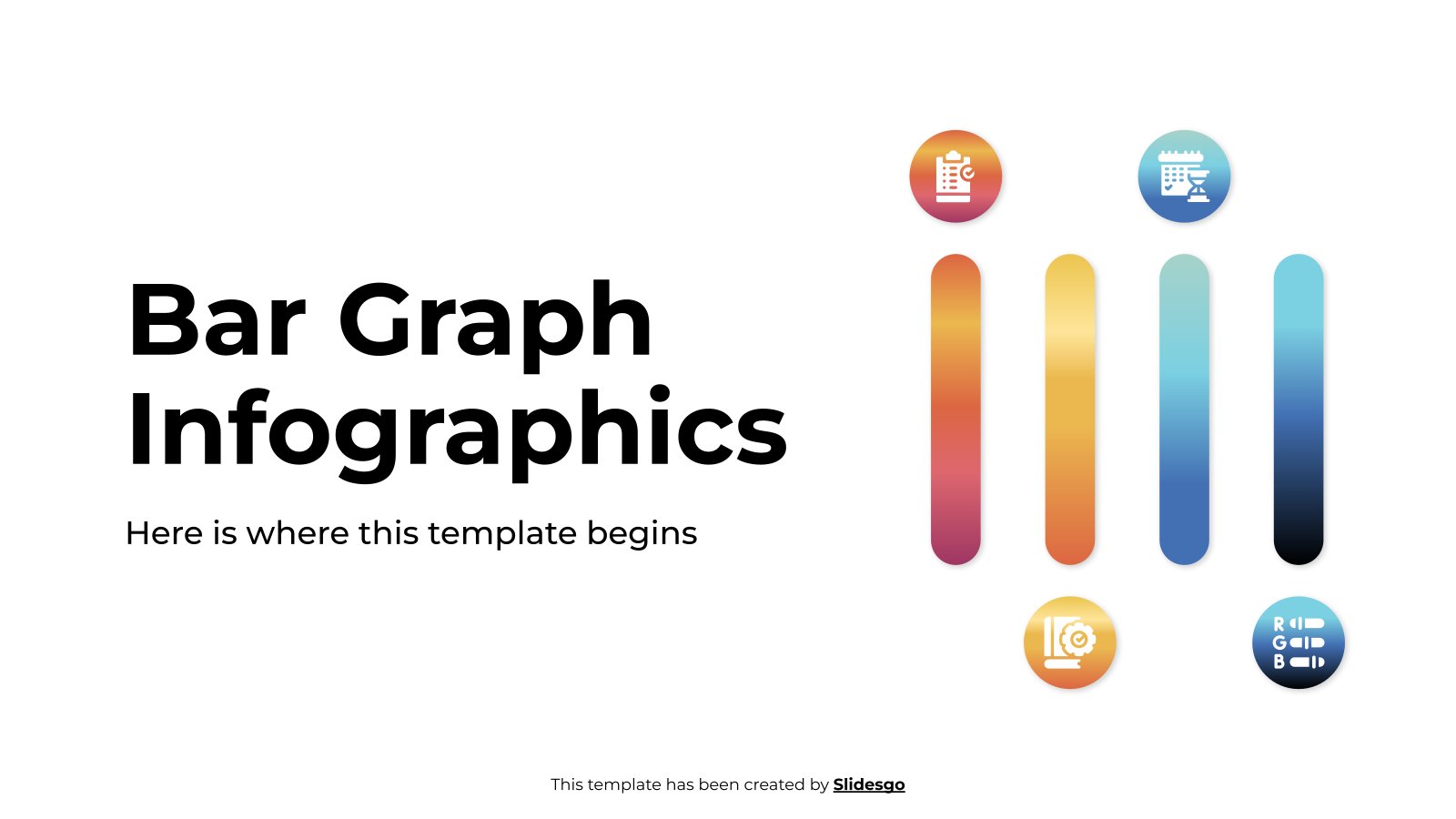 Bar Graph Infographics presentation template 