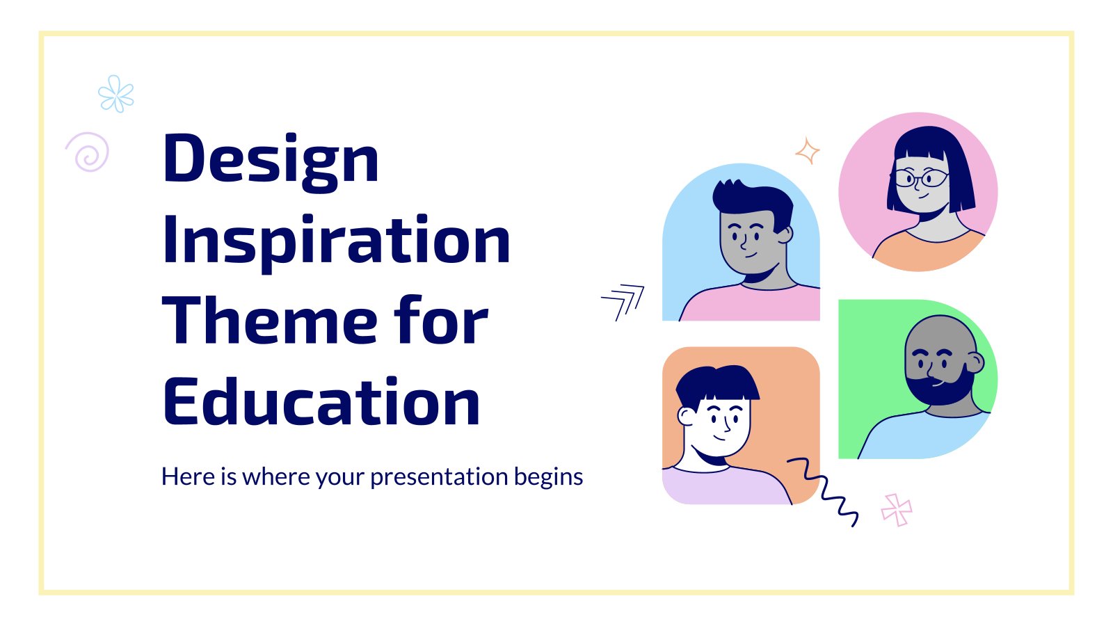 Modelo de apresentação Tema de inspiração de design para educação