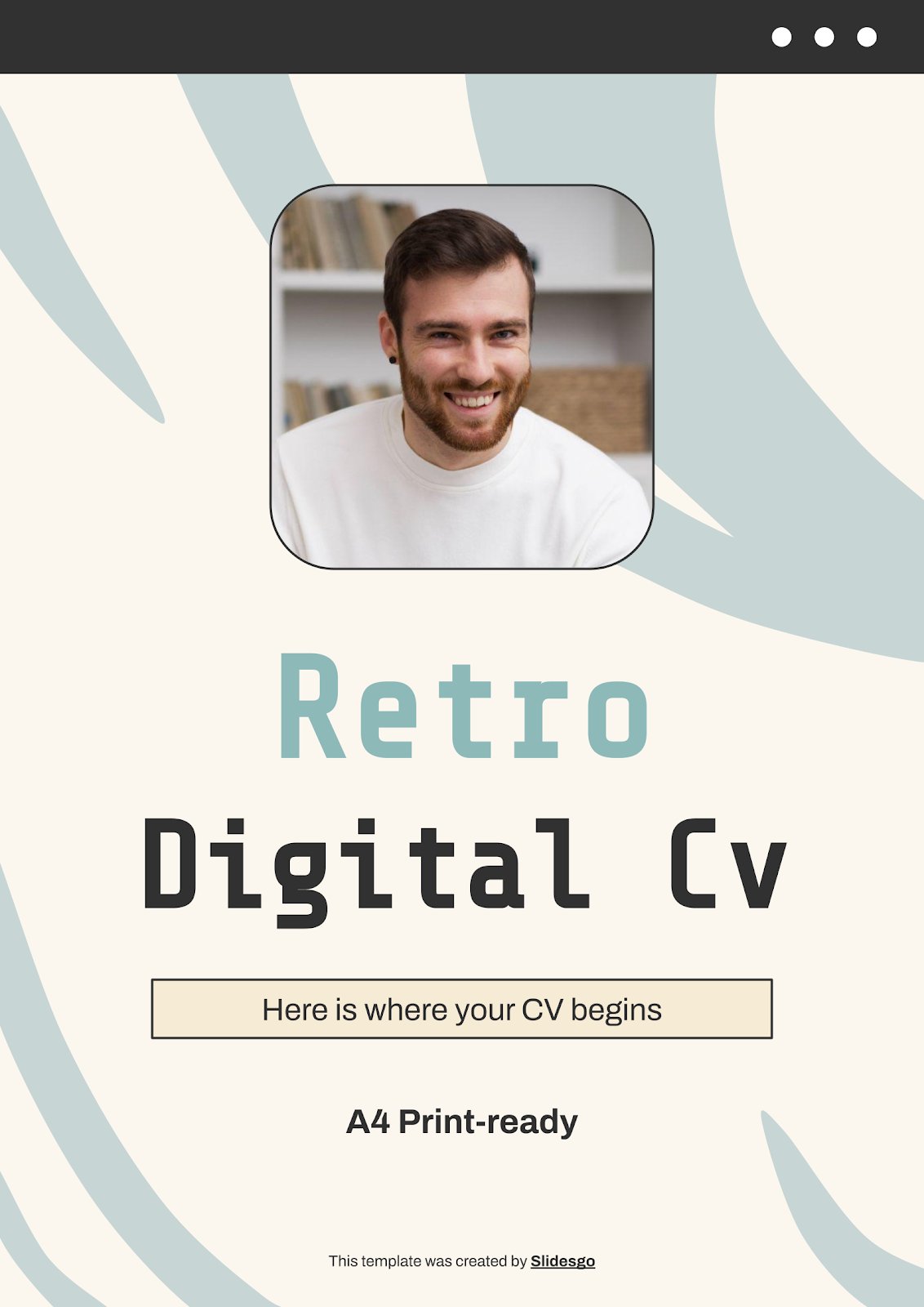 Modelo de apresentação CV digital retrô