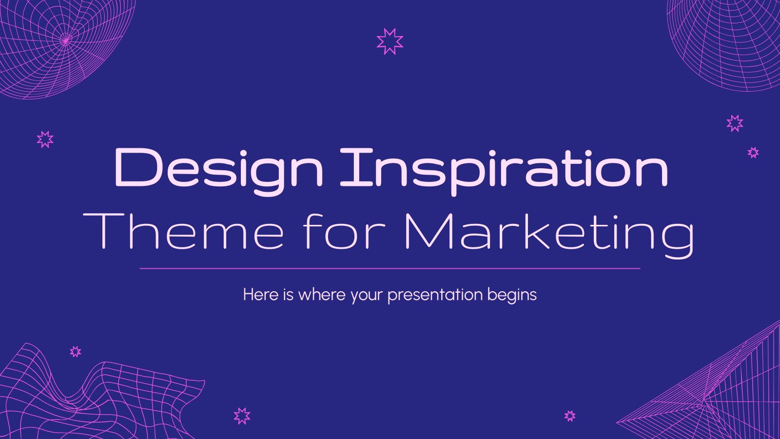 Modelo de apresentação Tema de inspiração de design para marketing