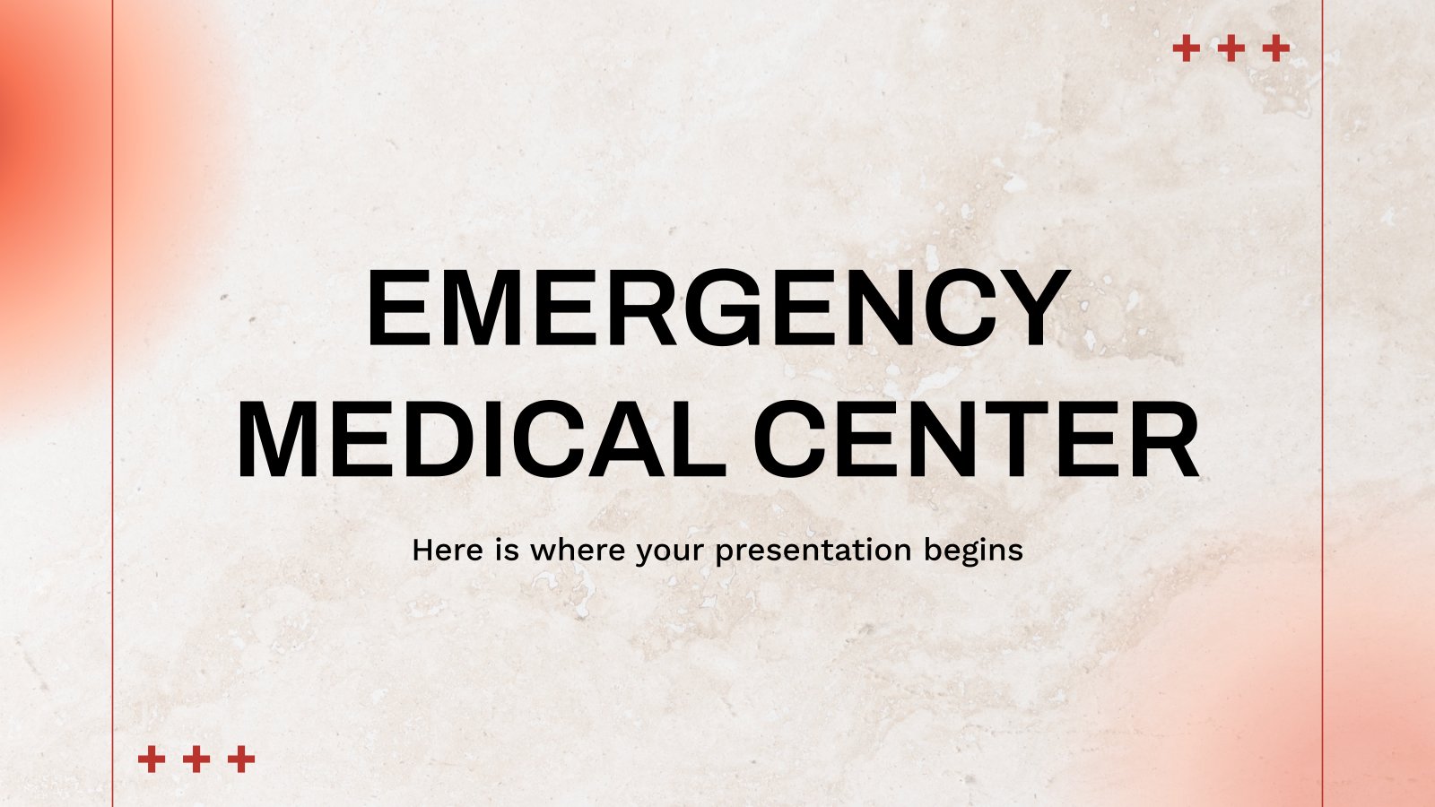 Emergency Medical Center presentation template 