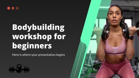 Bodybuilding Workshop for Beginners presentation template 