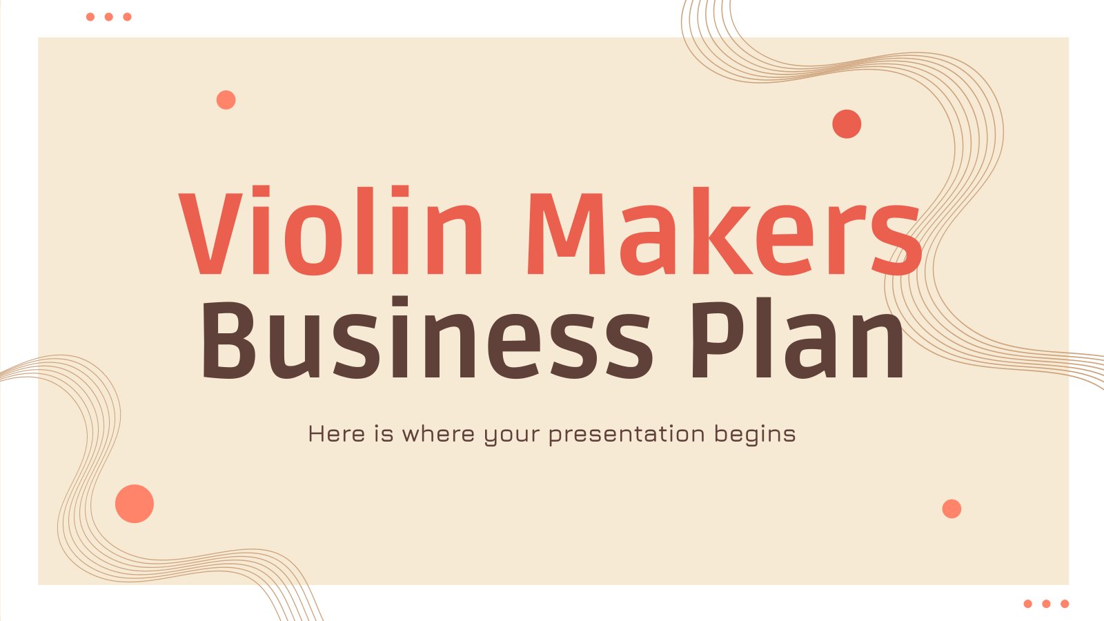 Violin Makers Business Plan presentation template 