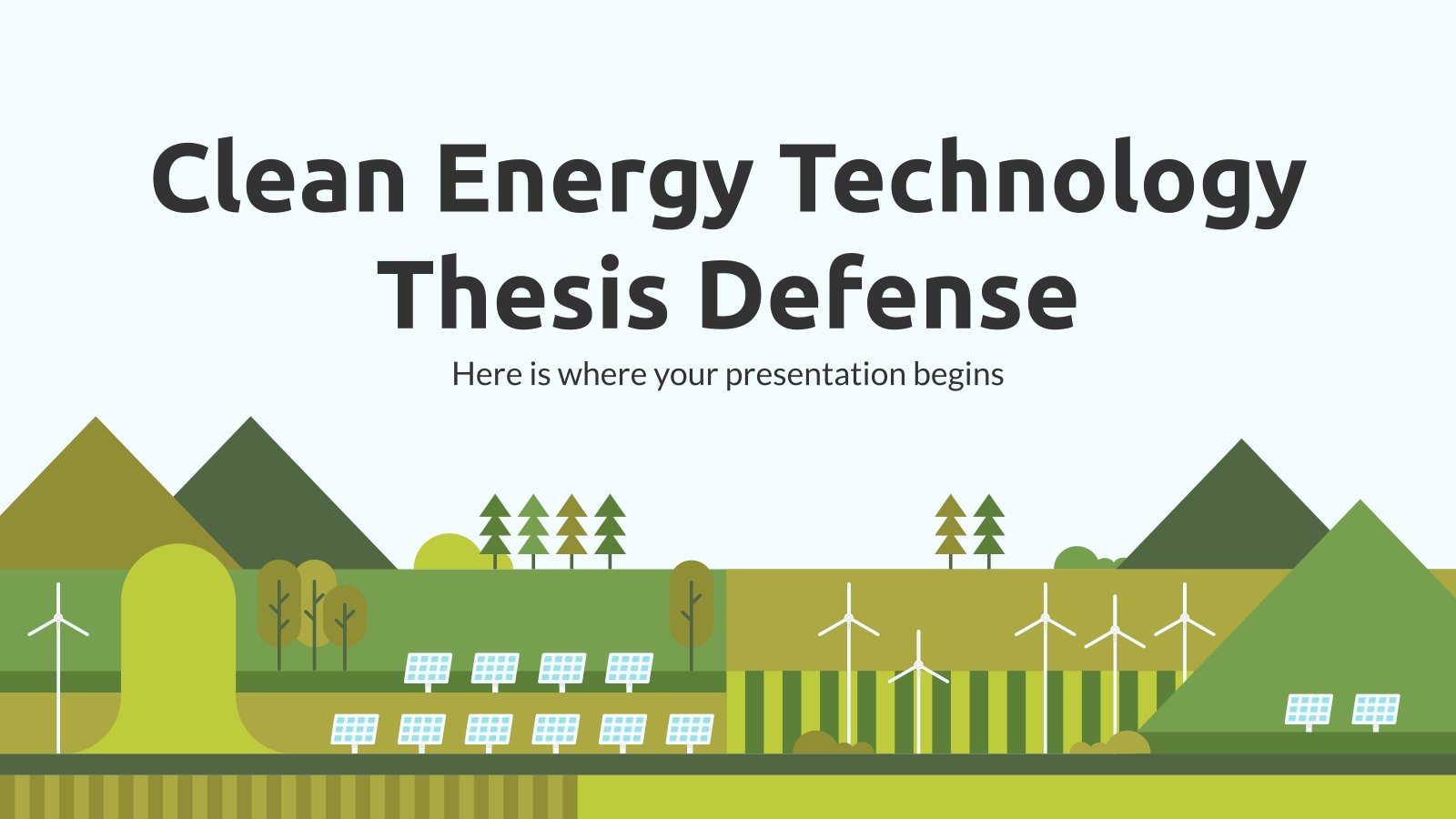 Clean Energy Technology Thesis Defense presentation template 