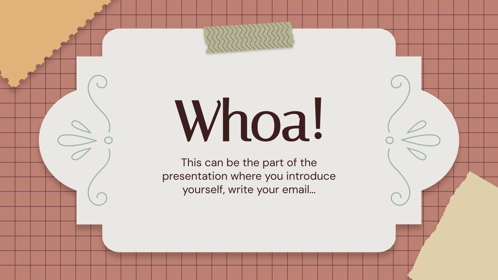 Vintage Grid Background Scrapbook Google Slides & PPT