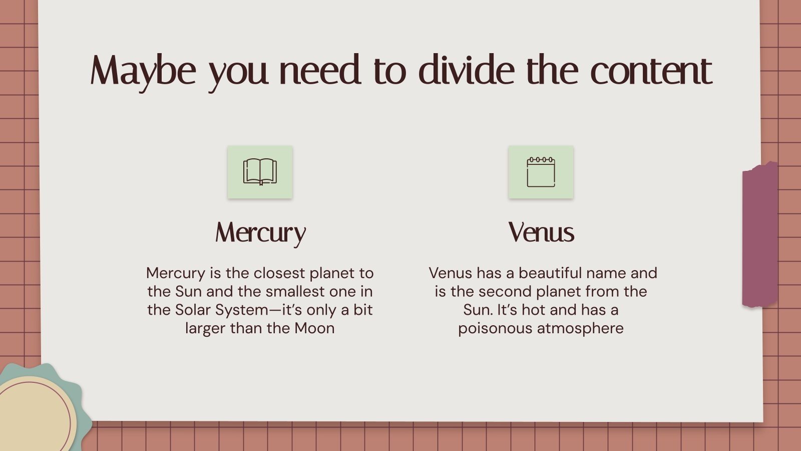 Vintage Grid Background Scrapbook Google Slides & PPT