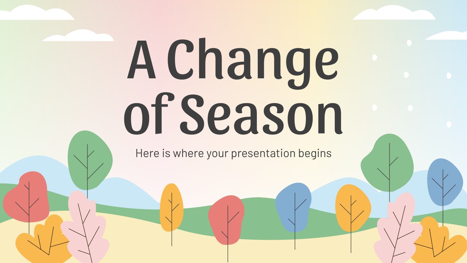 A Change of Season presentation template 