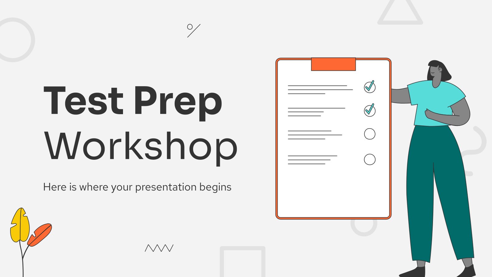 Test Prep Workshop presentation template 