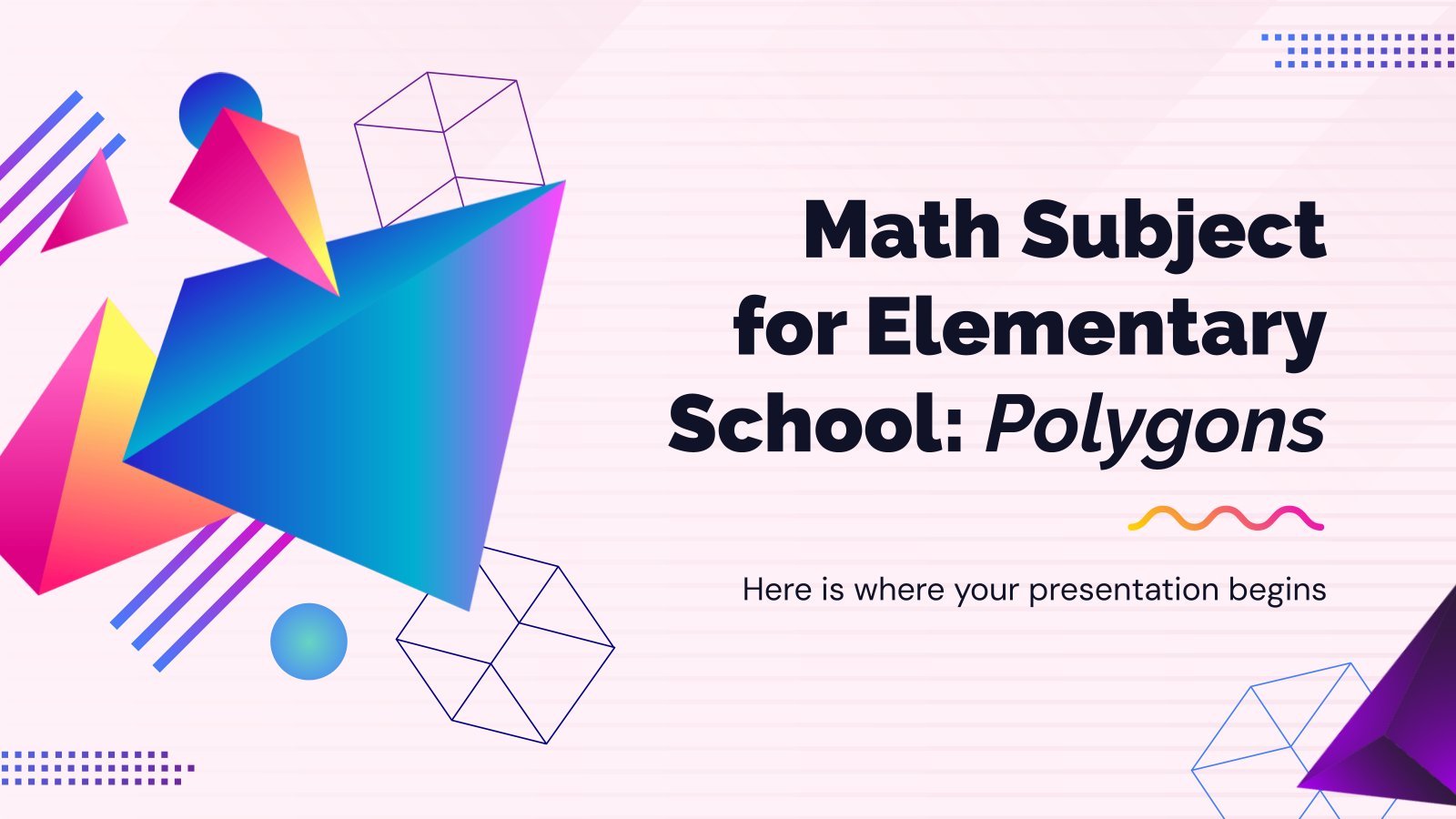 Math Subject for Elementary School: Polygons presentation template 