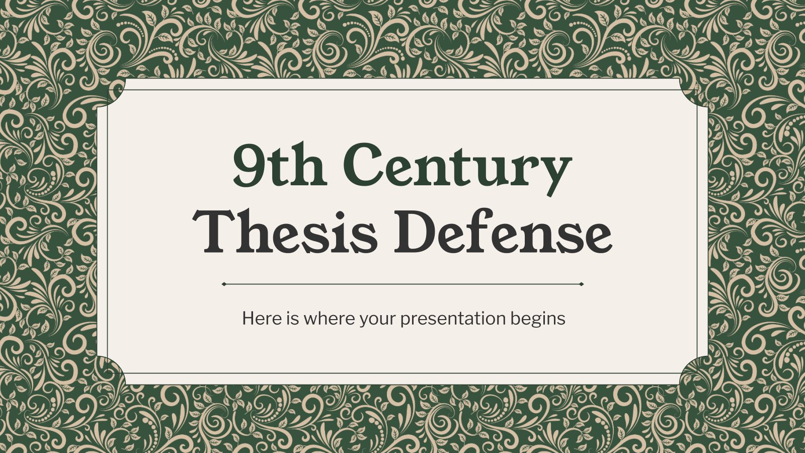 9th Century Thesis Defense presentation template 