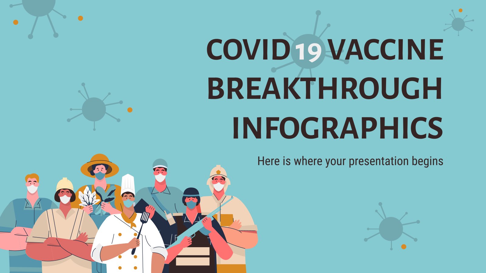 COVID-19 Impfstoff-Durchbruch Infografiken Präsentationsvorlage