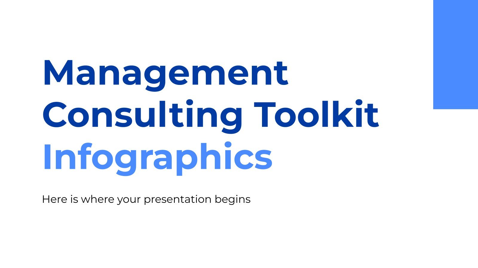 Management Beratung Toolkit Infografiken Präsentationsvorlage