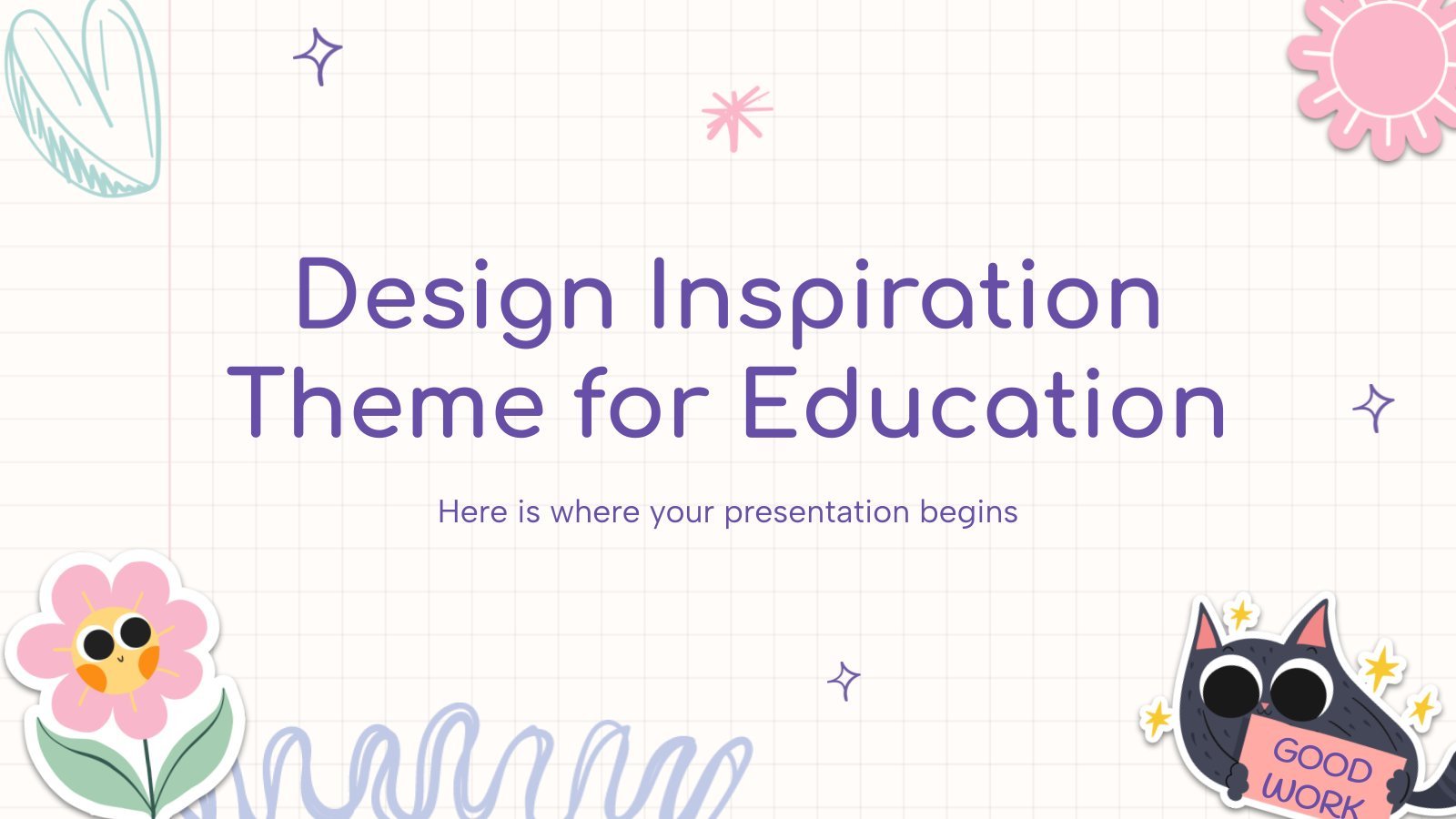 Plantilla de presentación Tema de inspiración de diseño para la educación