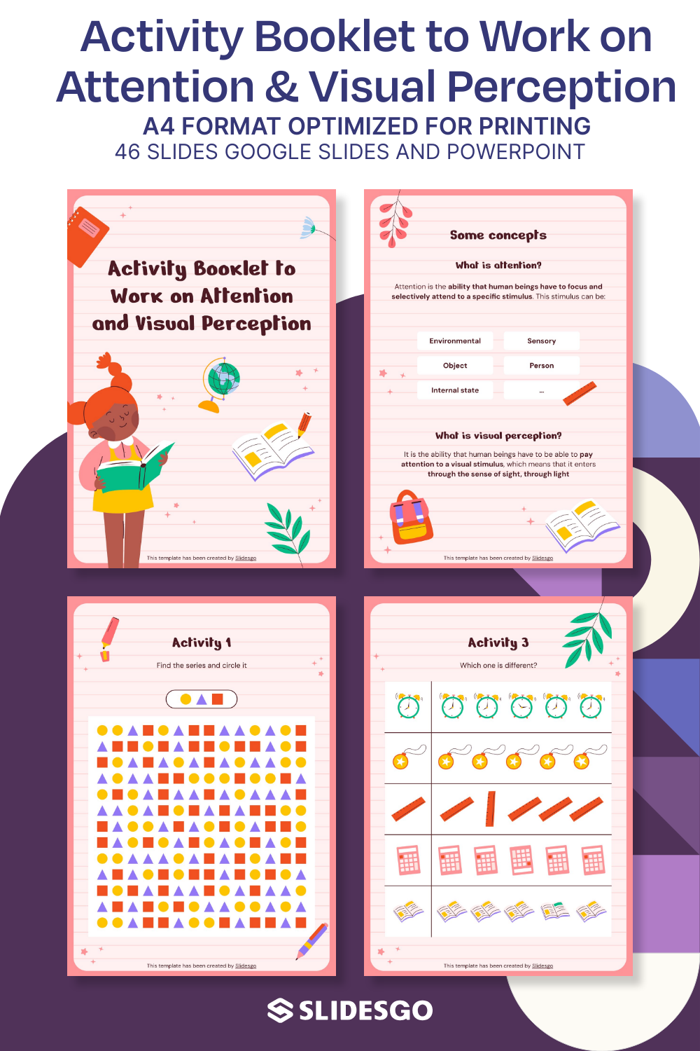 Activity Booklet to Work on Attention and Visual Perception