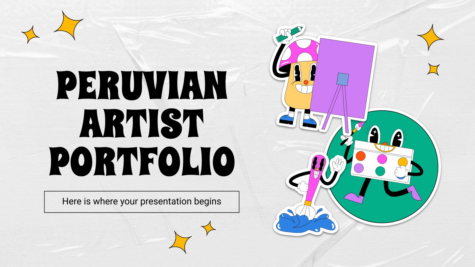 Peruvian Artist Portfolio presentation template 